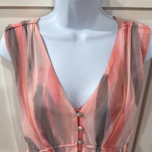 NWT White House Black Market Painterly Stripes Roccoco Peplum Top - Picture 2 of 7